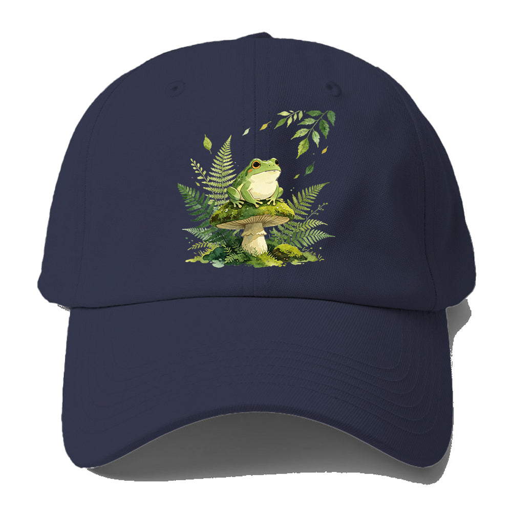Frog Mushroom Fern Baseball Cap