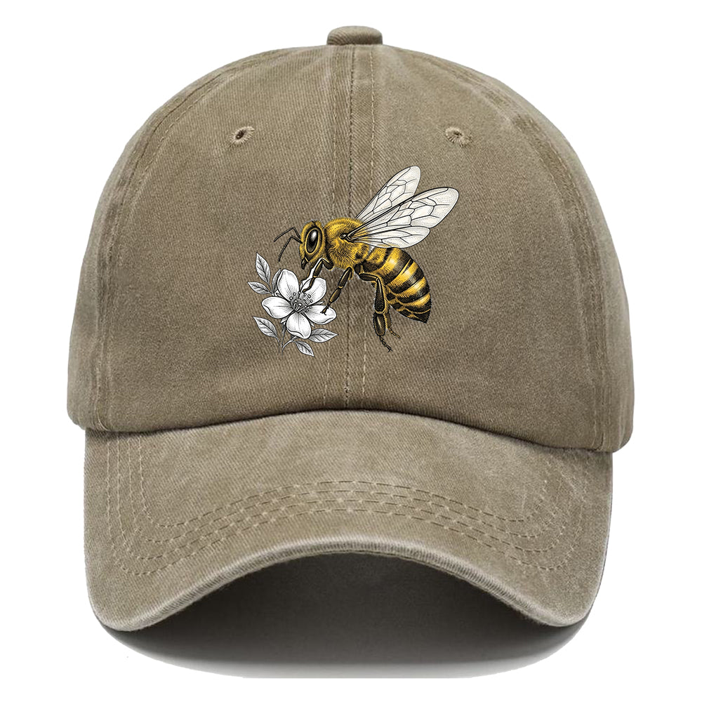Honey Bee Flower Classic Cap