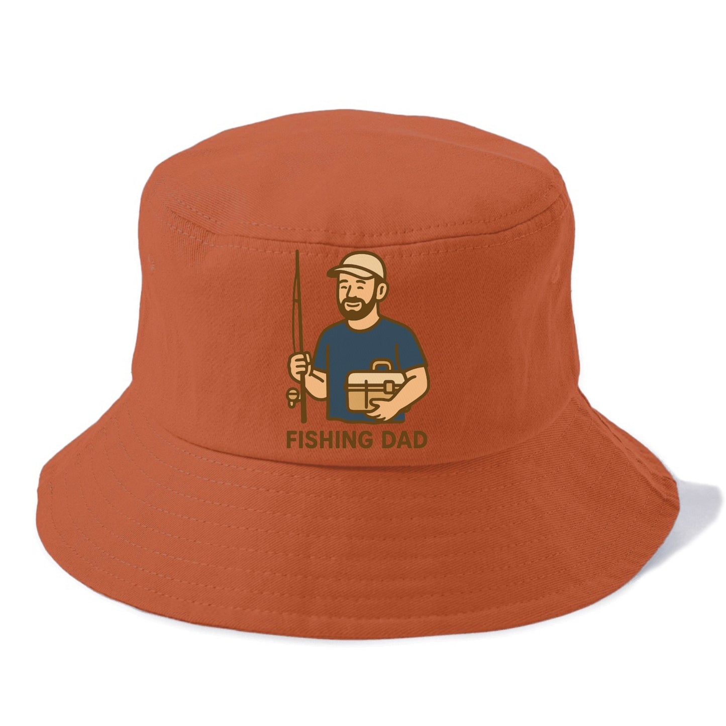 fishing dad hobby cartoon character Hat