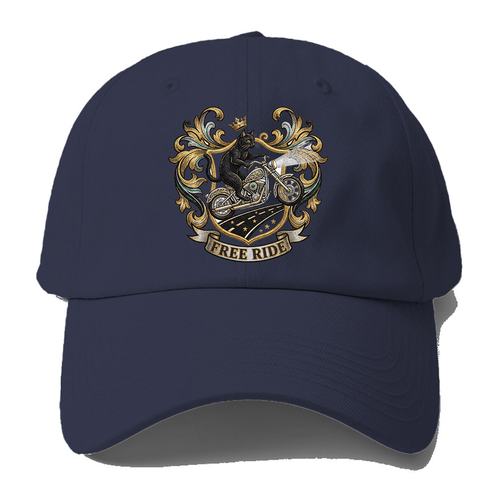 Free Ride Biker Cat Baseball Cap