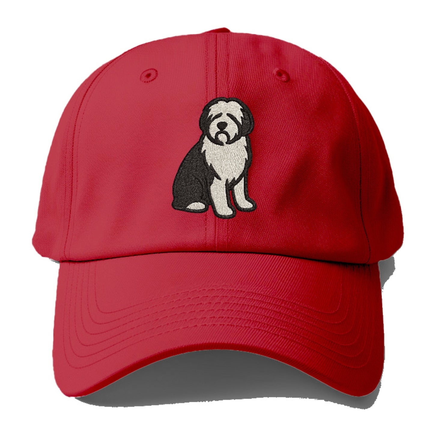 Old English Sheepdog Black And White Pose Hat