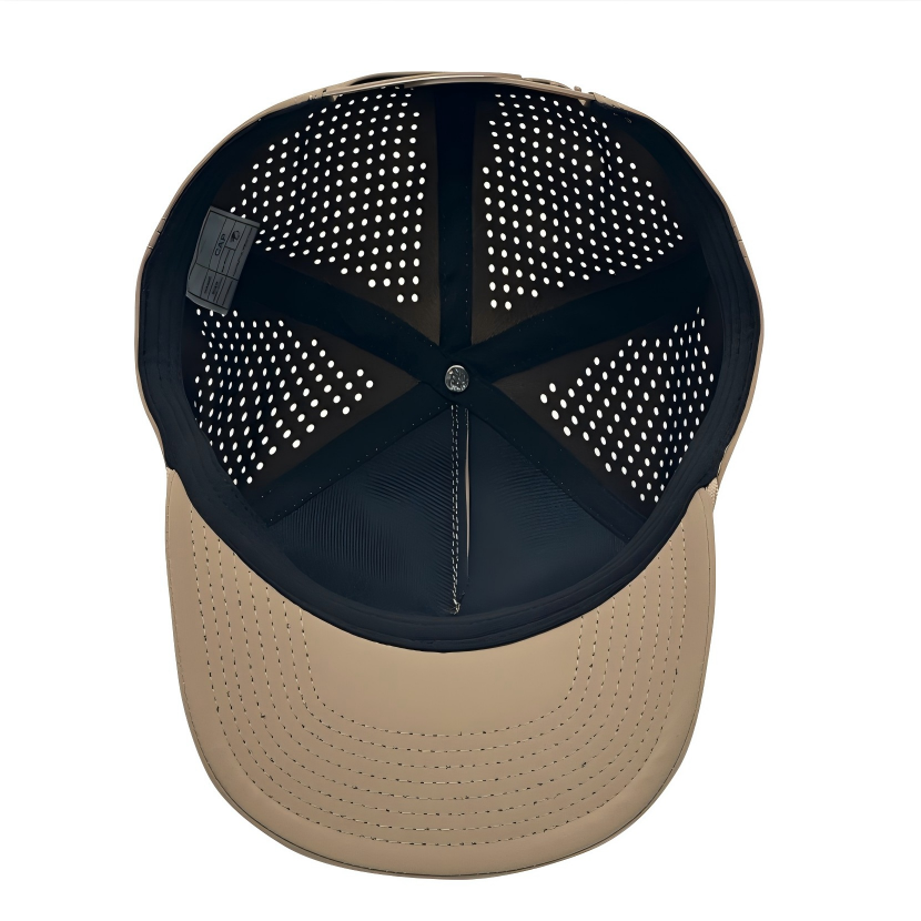 Premium 5-Panel Performance Trucker Hat – Quick-Dry Polyester, Breathable Laser Perforated, Adjustable Rope Strap, Unisex Outdoor Cap