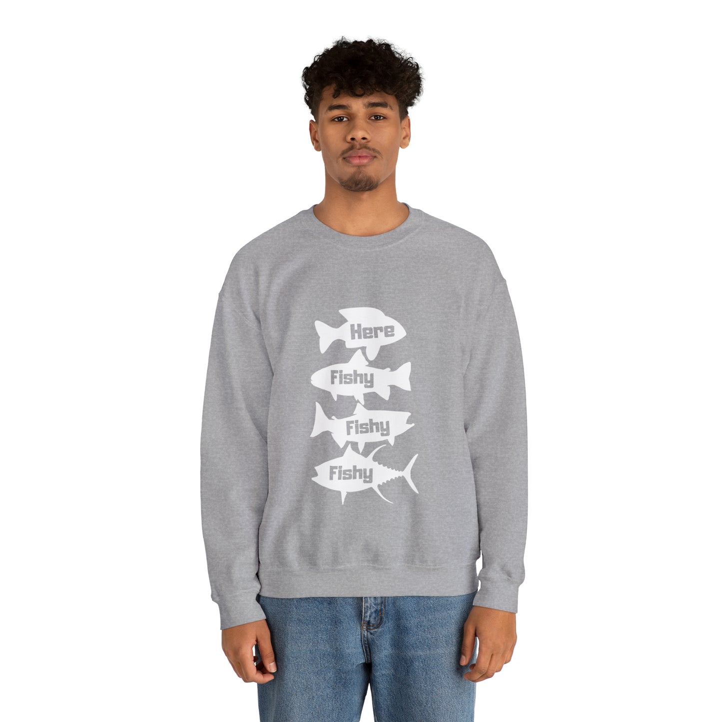Here Fishy Fishy Fishy Crewneck Sweatshirt