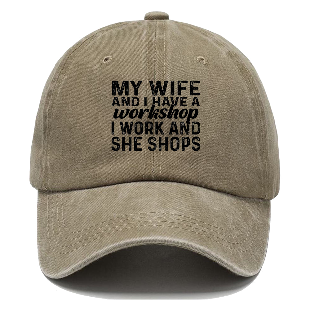 I Work She Shops Classic Cap