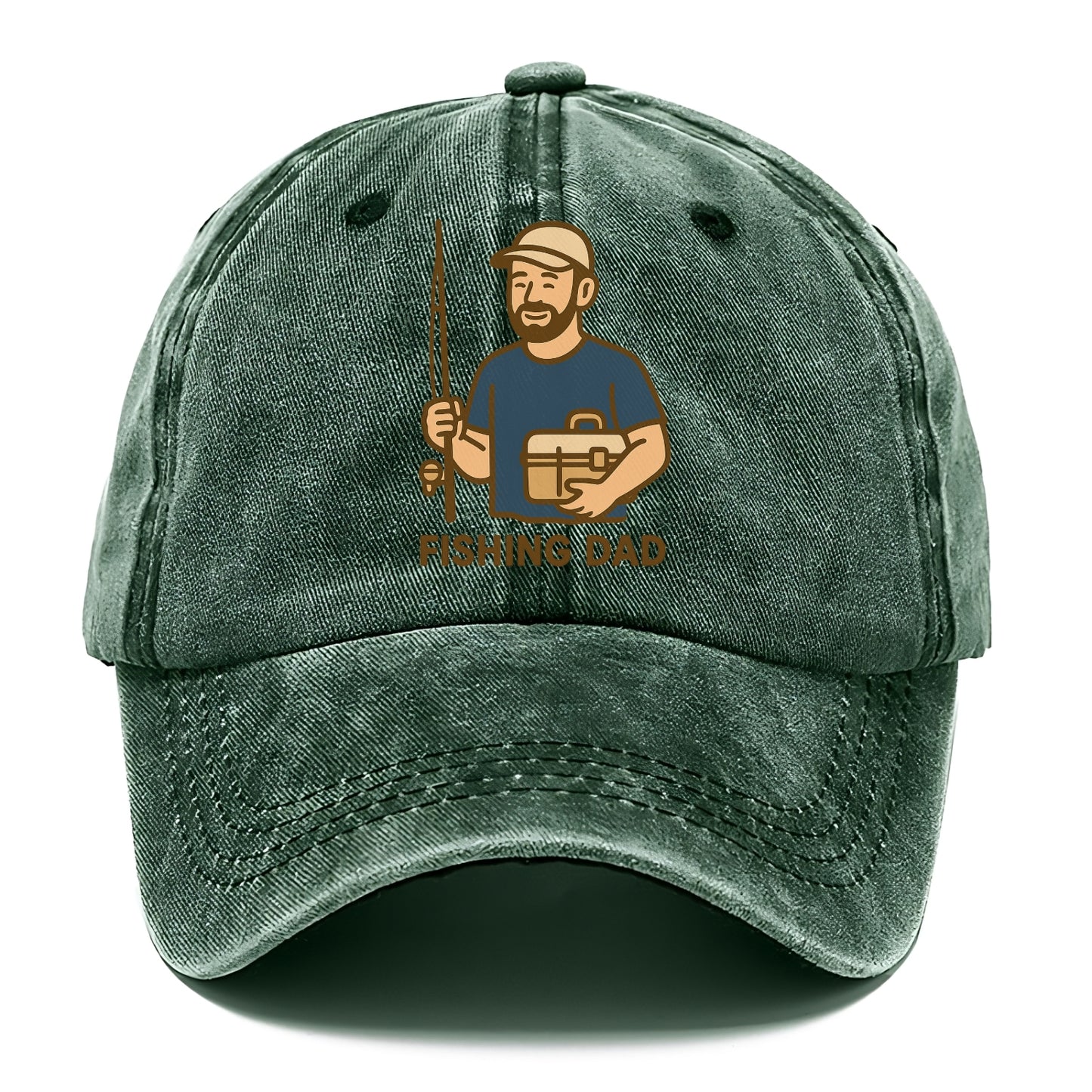 fishing dad hobby cartoon character Hat