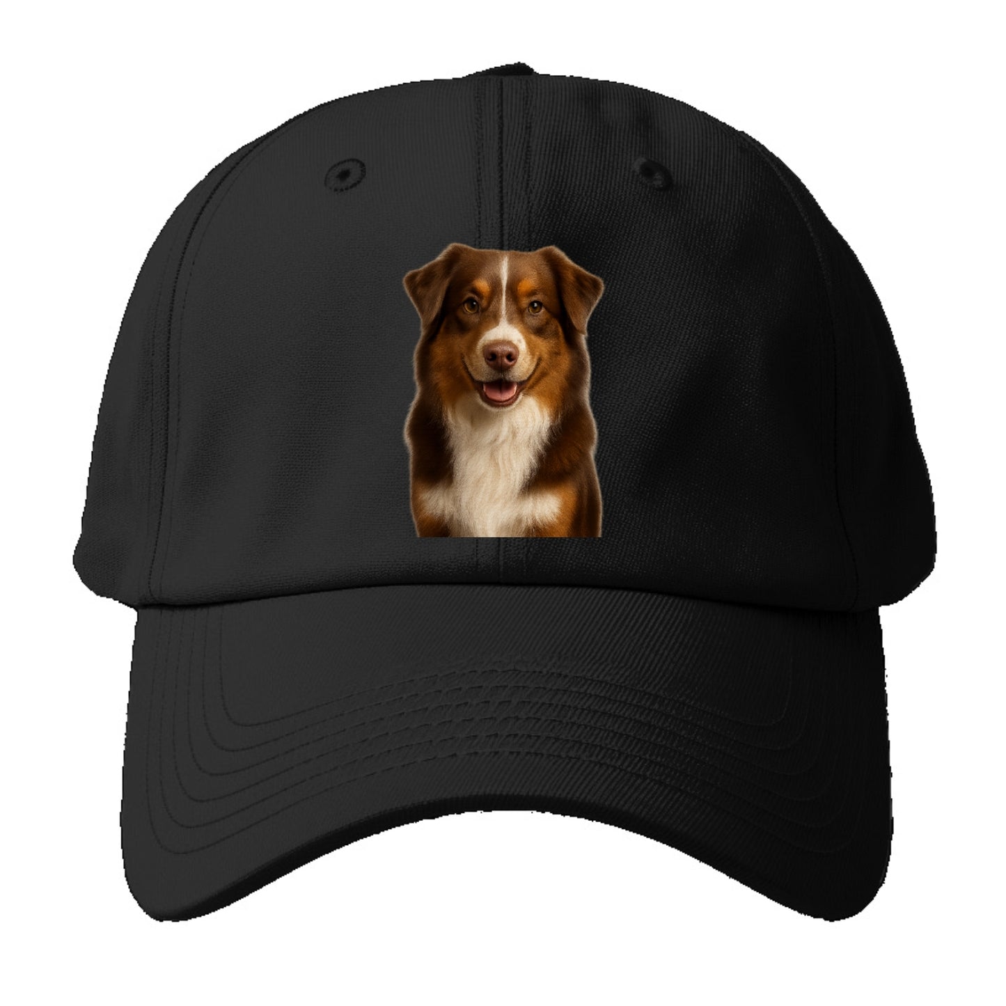 red tri australian shepherd portrait design Hat