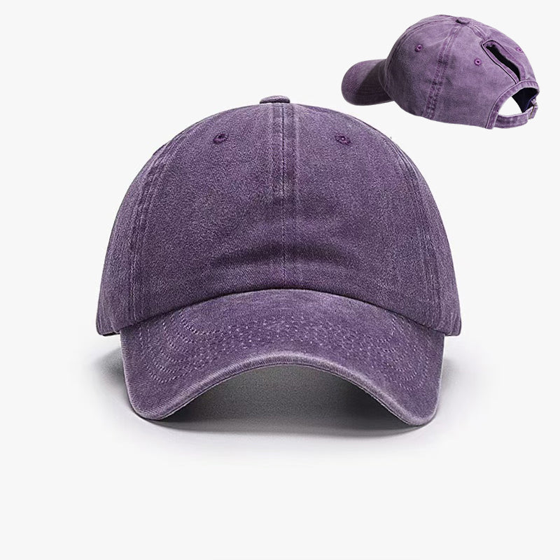 Pandaize Ponytail Baseball Cap European And American Trendy Curved Brim Baseball Cap Outdoor Sports Sun Hat For Women In Spring And Summer