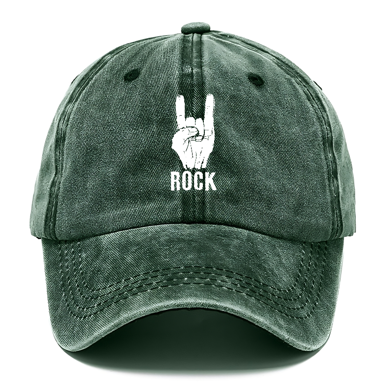 hand horn rock n roll Hat