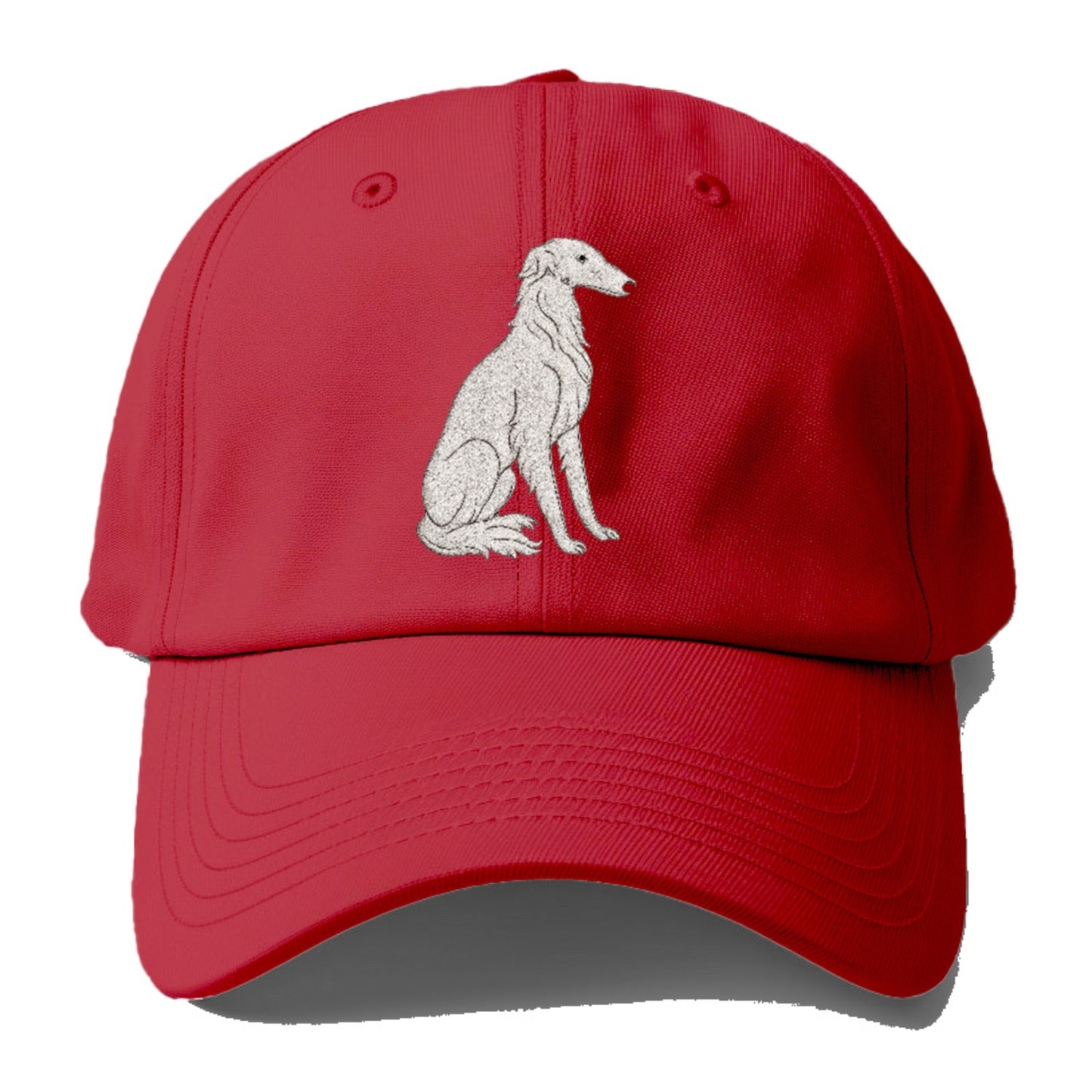 Borzoi White Sitting Pose Hat