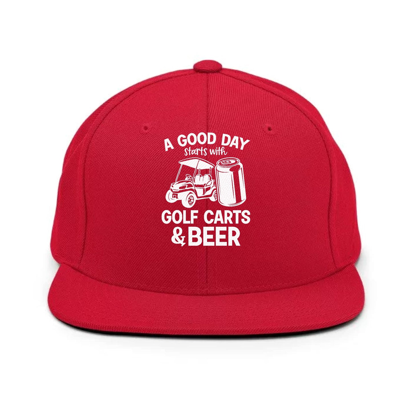 A Good Day Starts With Golf Carts And Beer Hat