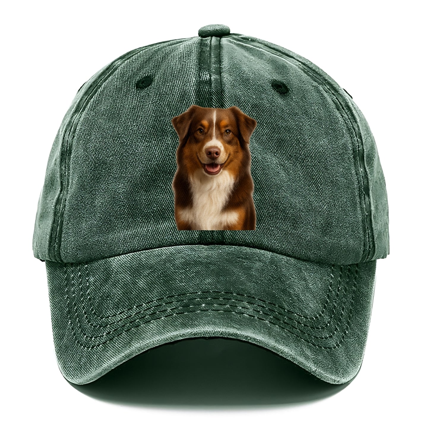 red tri australian shepherd portrait design Hat