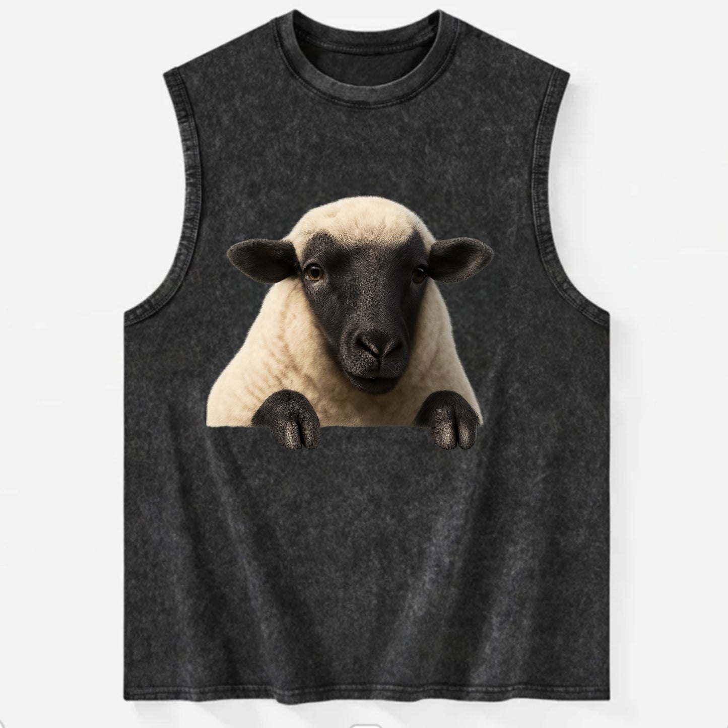 Sheep - Vintage Washed Tank - Black