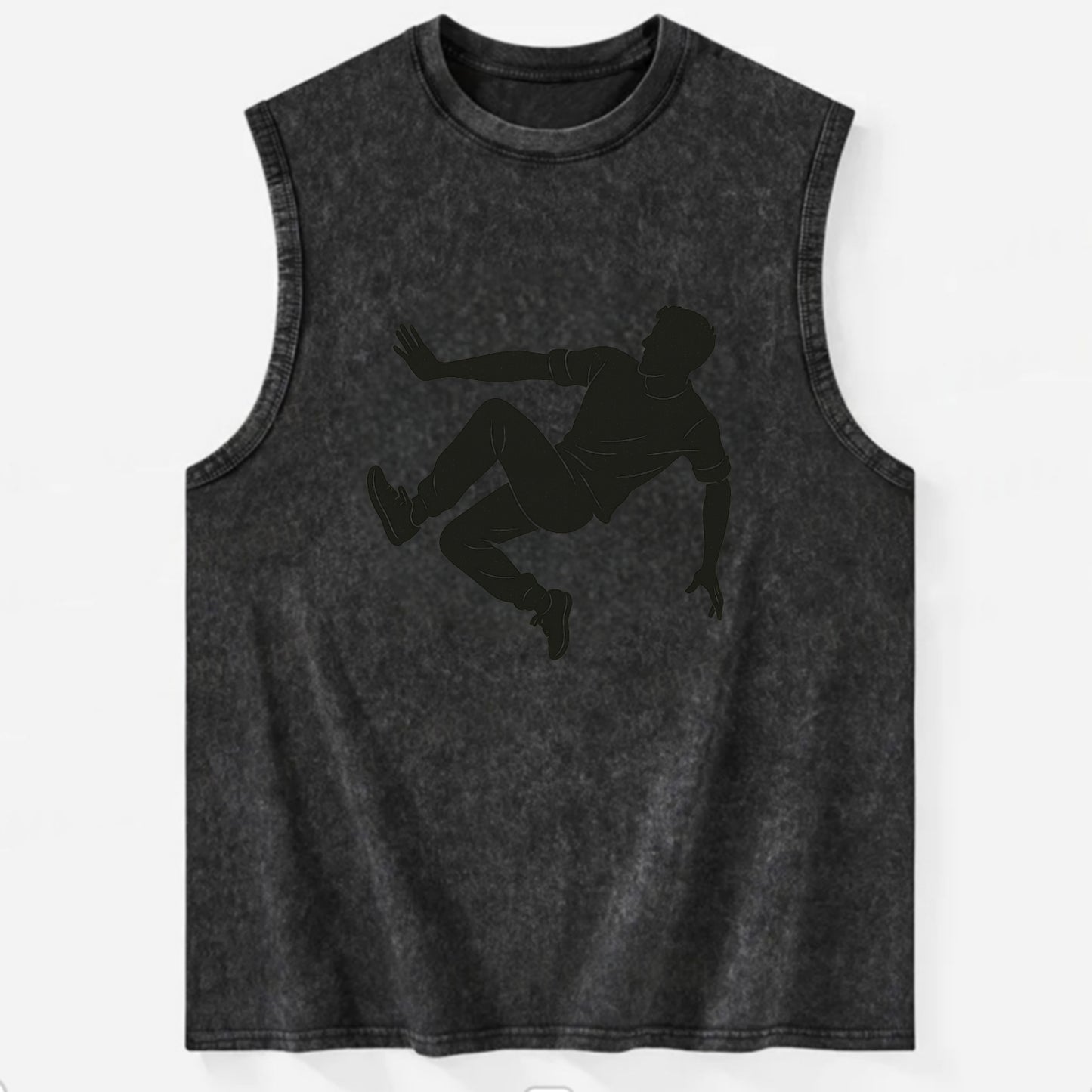 Parkour athlete wall run - Vintage Washed Tank - Black