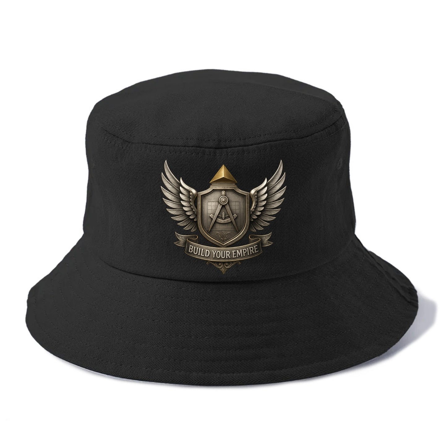 BUILD YOUR EMPIRE | Architect compass | - Bucket Hat - Black