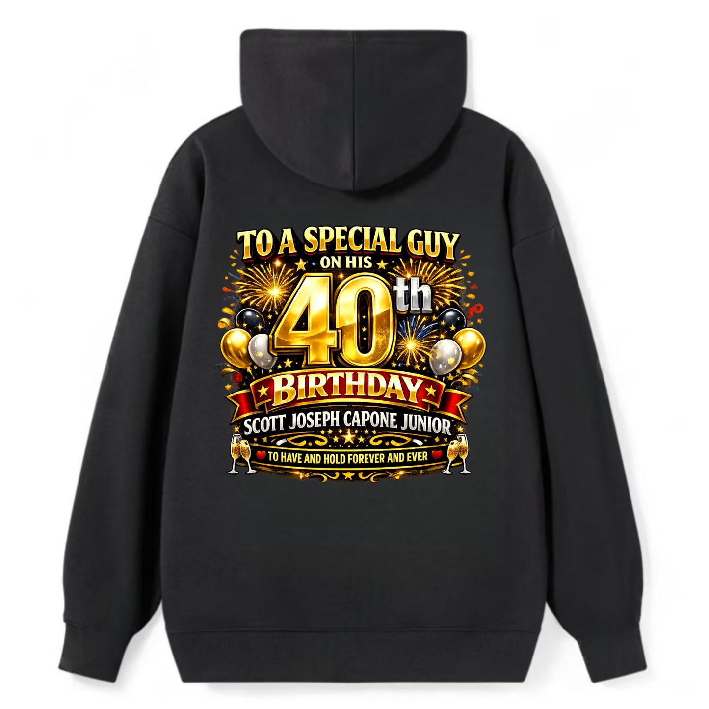 Special 40th Birthday - Classic Pullover Hoodie - Black