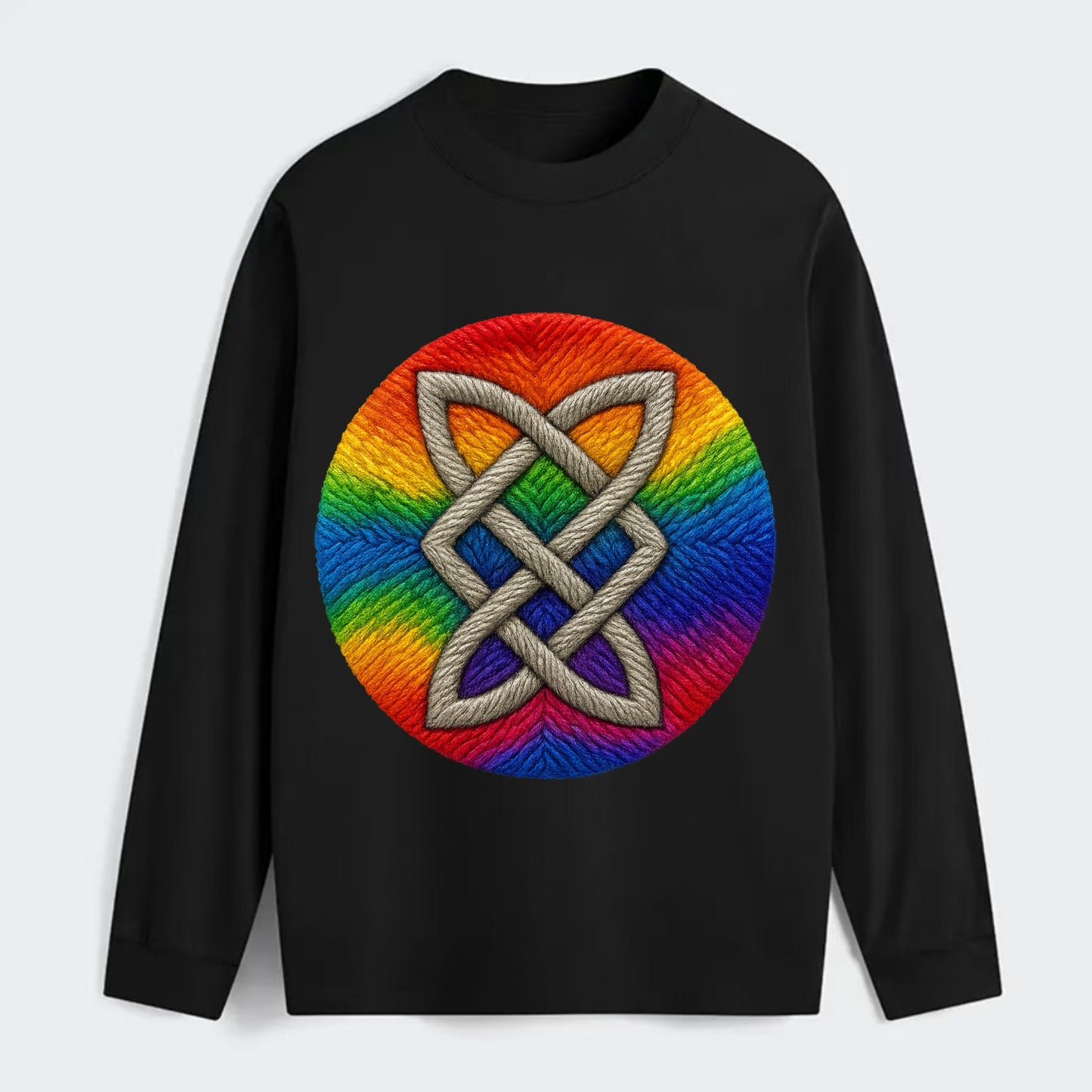 Celtic Shield Knot - Classic Long Sleeve Shirt - Black