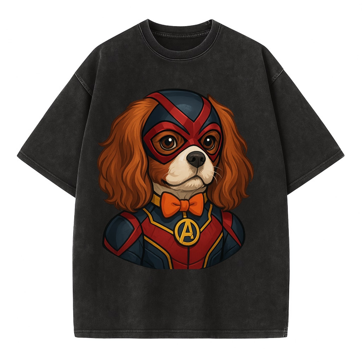 Cavalier King Charles Friendly Hero - V Vintage T-shirt - Black