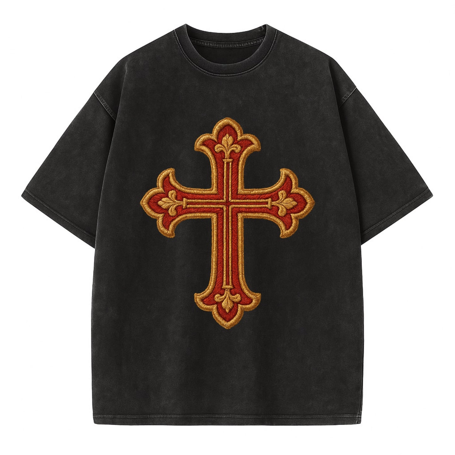 Armenian Cross - Vintage T-shirt - Black