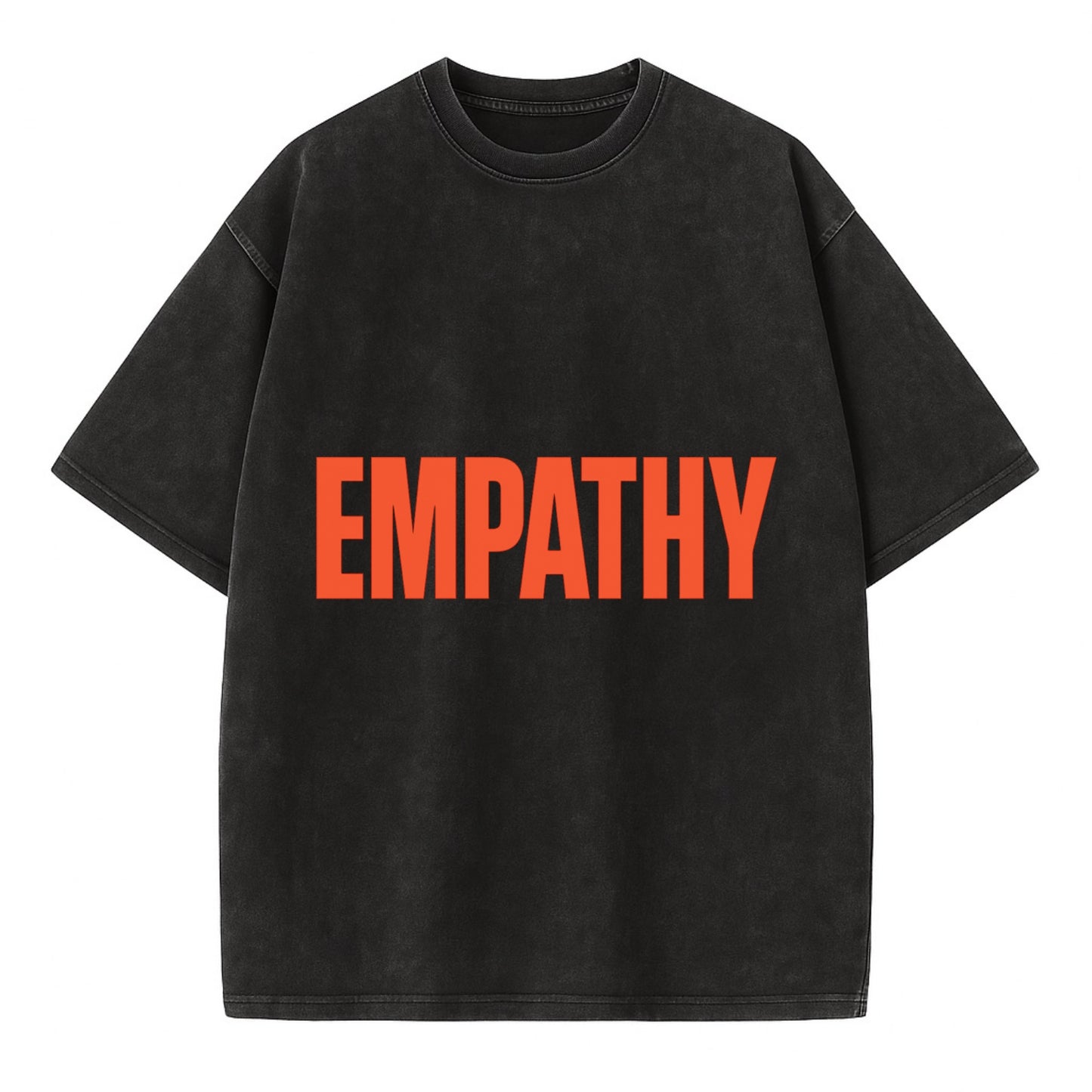 Bold typography design - "EMPATHY" - understanding others, emotional connection - Vintage T-shirt - Black