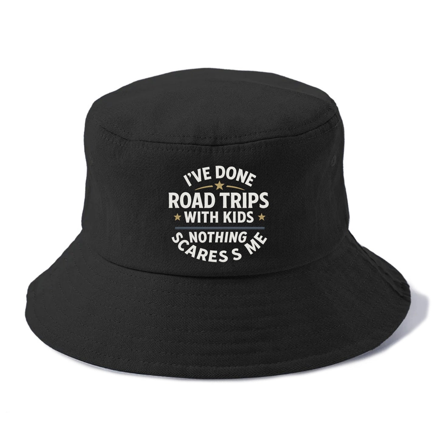 I've done road trips with kids, nothing scares me - Bucket Hat - Black