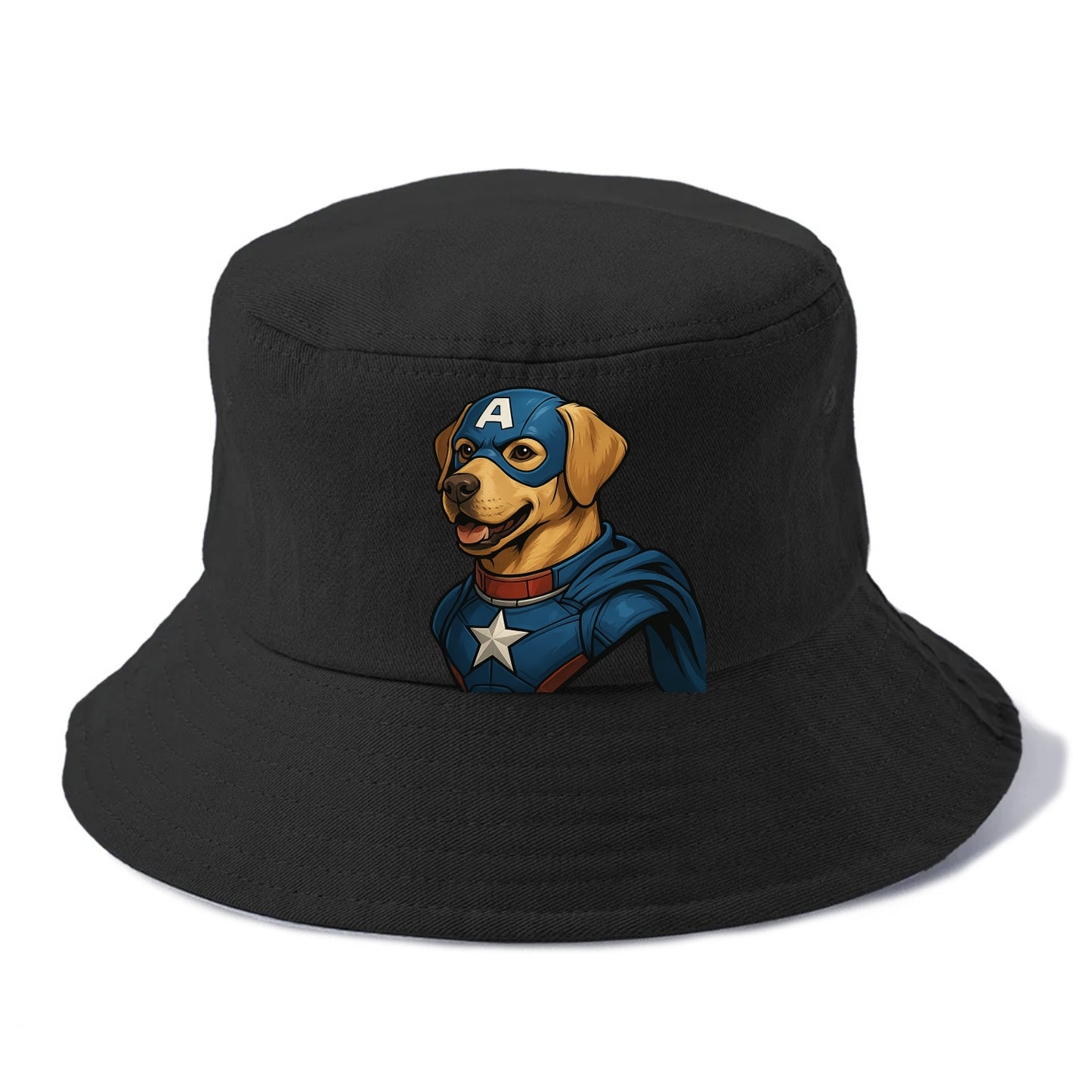 Labrador Patriotic Hero - Bucket Hat - Black