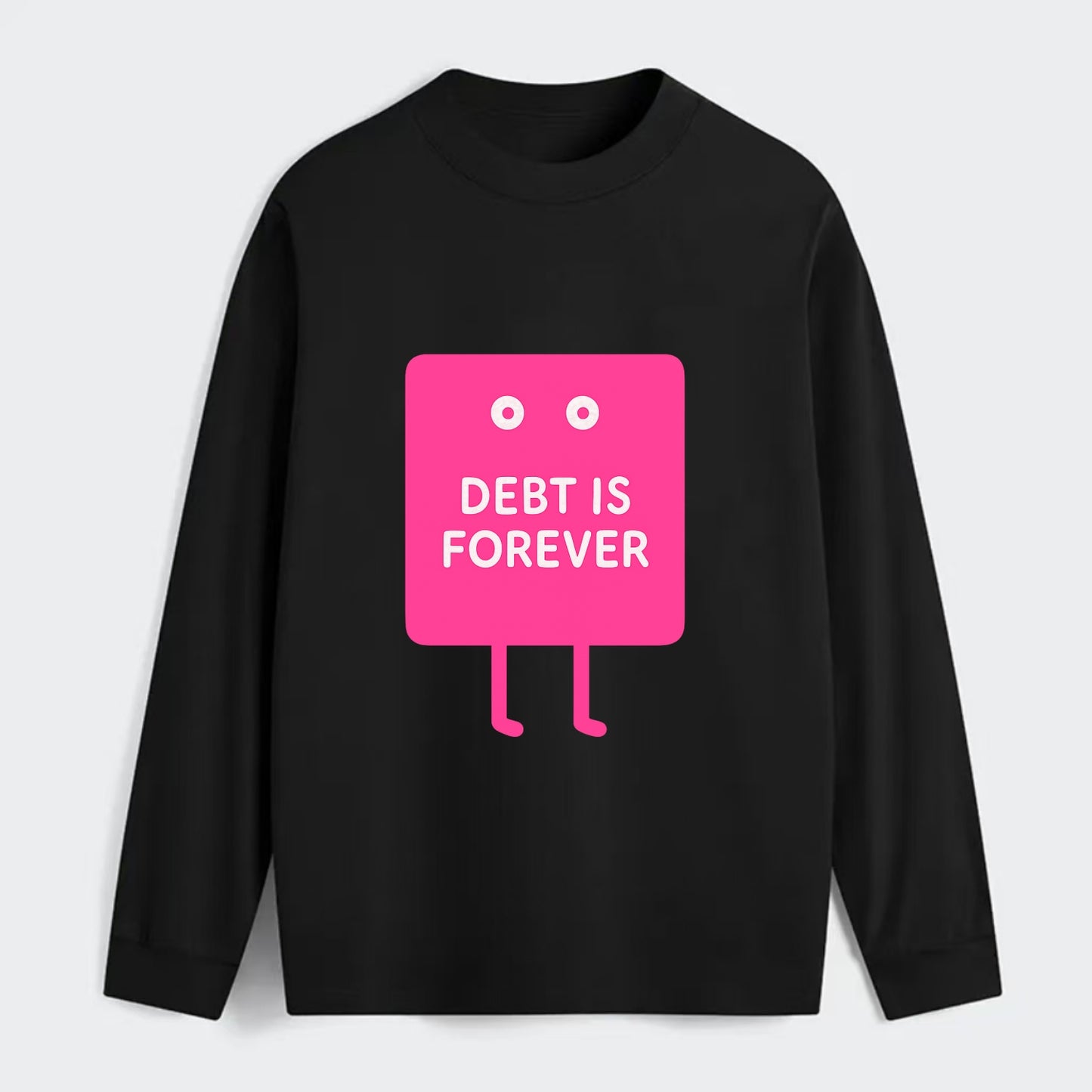 DEBT IS FOREVER | Immortal credit card - Classic Long Sleeve Shirt - Black