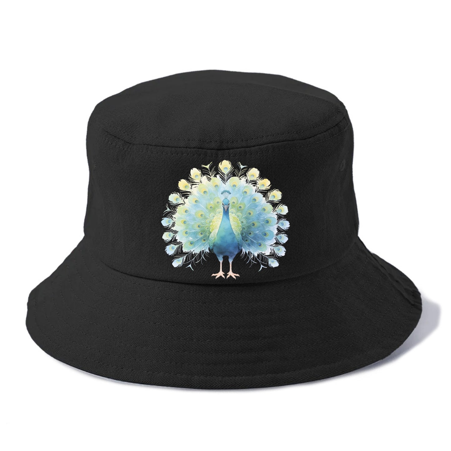 Peacock - Bucket Hat - Black