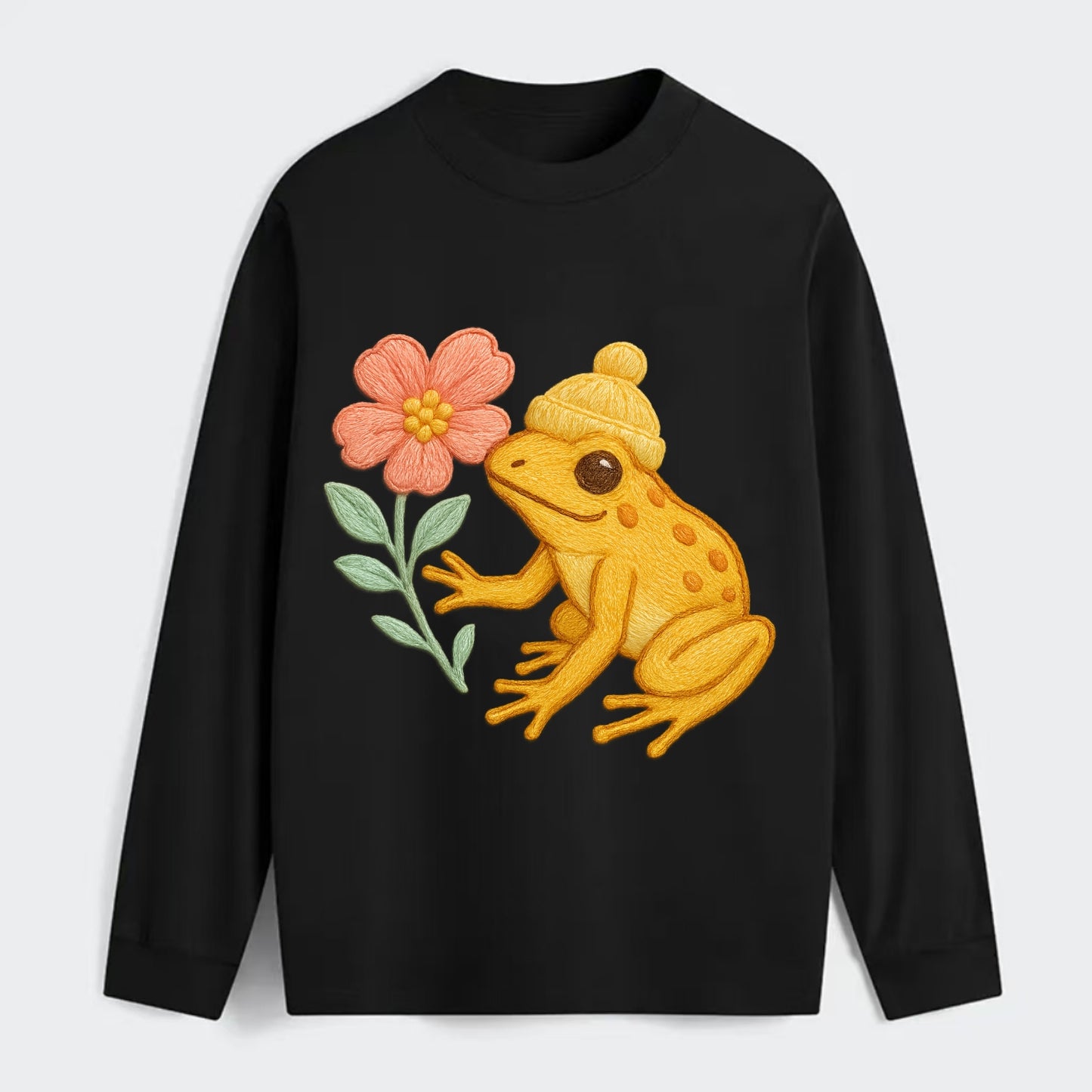 Yellow Dart Frog - Classic Long Sleeve Shirt - Black