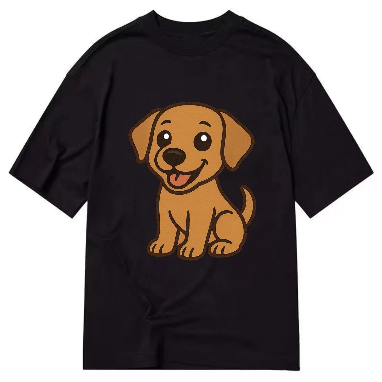Labrador - Happy panting expression - Classic T-shirt - Black