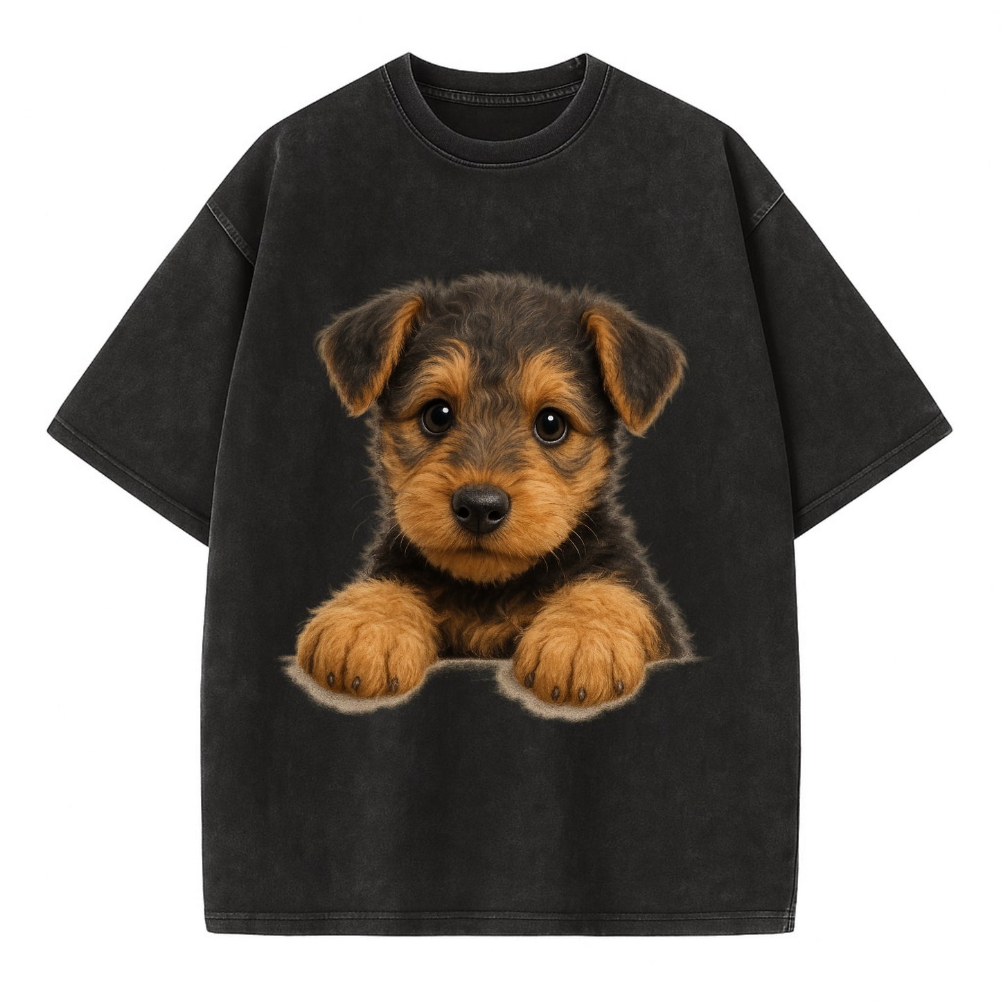 Airedale Terrier - Vintage T-shirt - Black