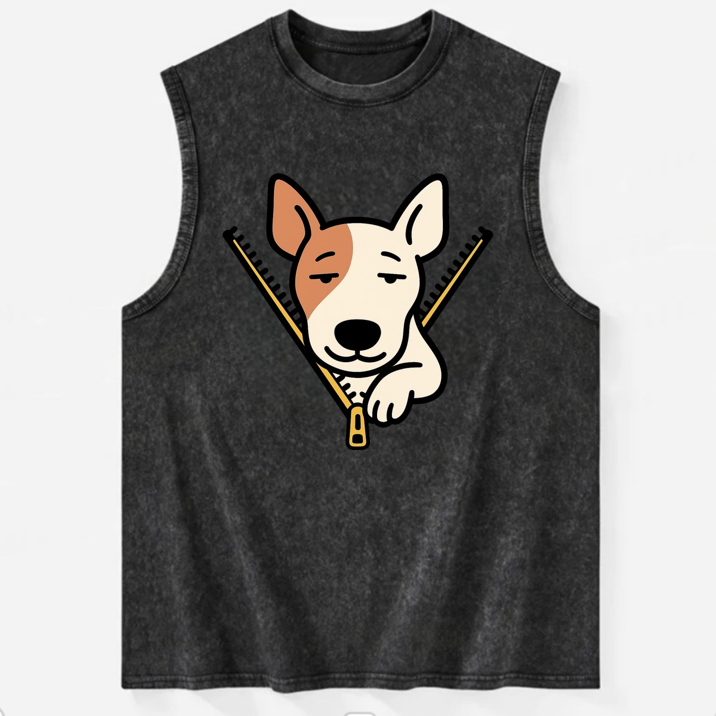 Bull Terrier - Vintage Washed Tank - Black