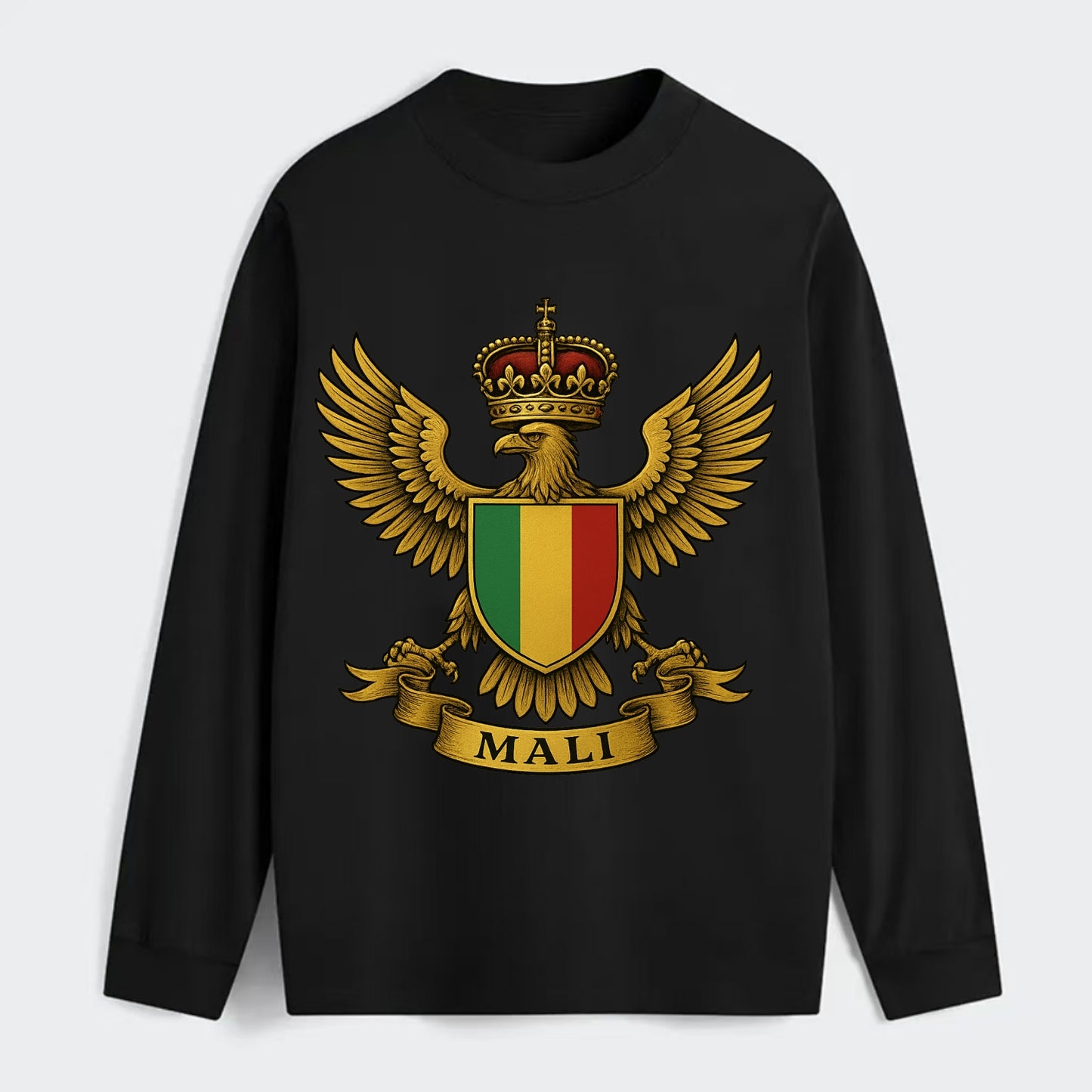 Mali Royal Logo - Classic Long Sleeve Shirt - Black