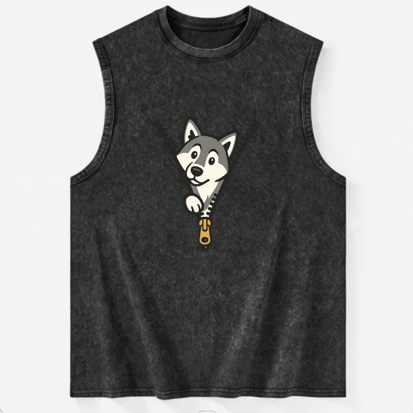 Alaskan Malamute - Vintage Washed Tank - Black