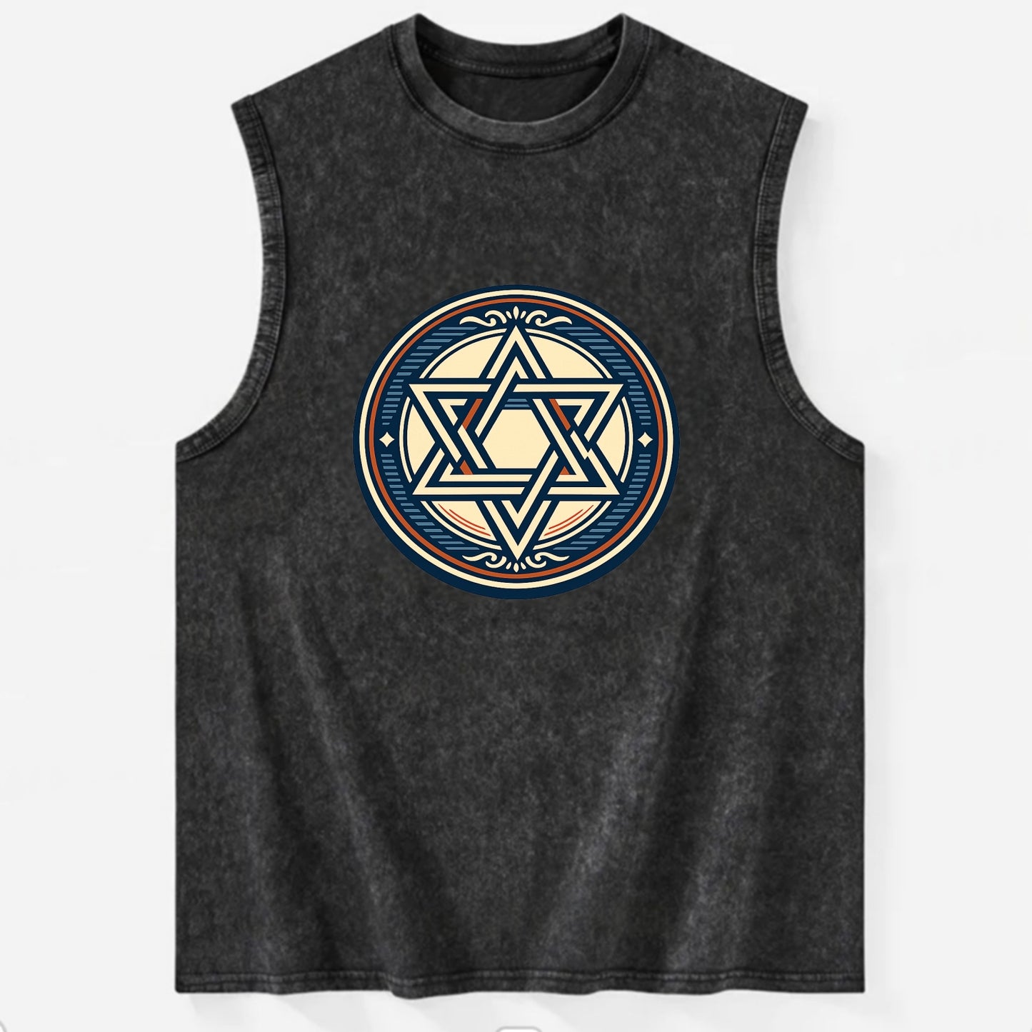 Celestial Unity Emblem - Vintage Washed Tank - Black