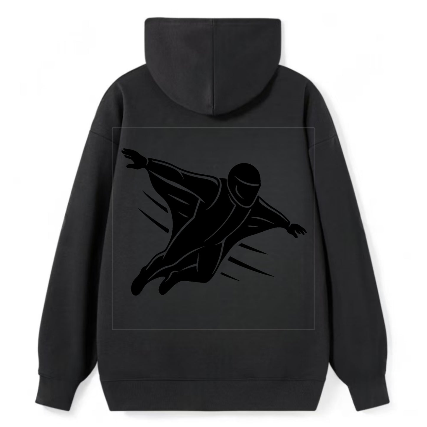 Wingsuit flyer gliding - Classic Pullover Hoodie - Black