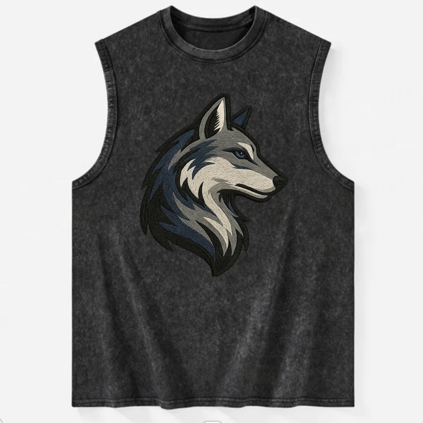 Lone Wolf Wanderer - Vintage Washed Tank - Black