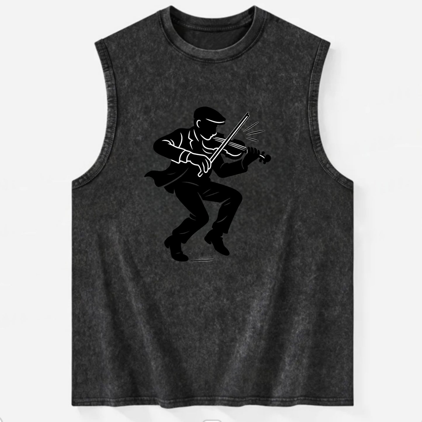 Irish folk musician traditional jig - Vintage Washed Tank - Black