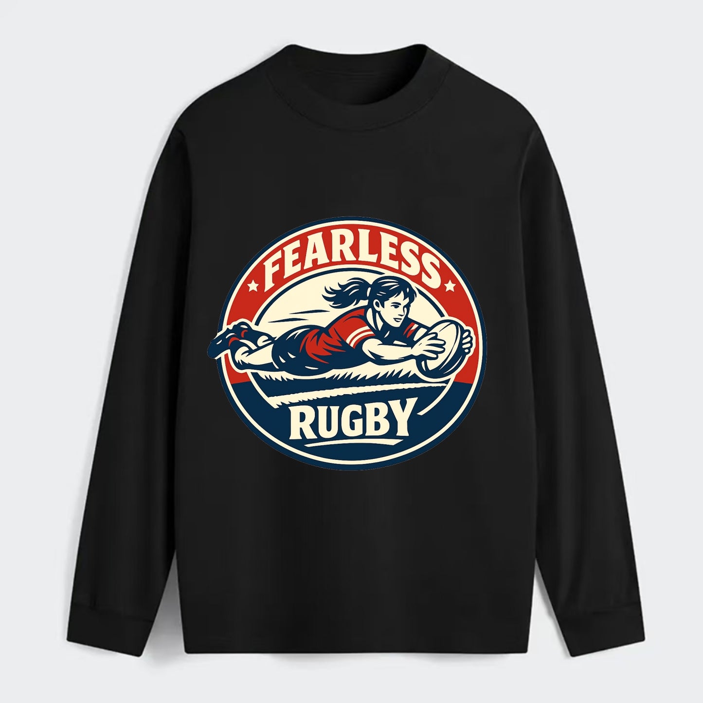 Fearless Try Scorer Emblem - Classic Long Sleeve Shirt - Black