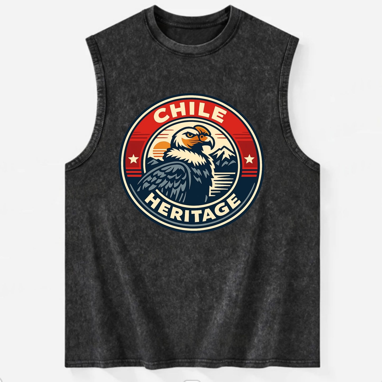 Andean Spirit Emblem - Vintage Washed Tank - Black
