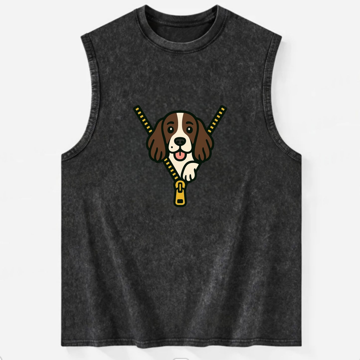 English Springer Spaniel - Vintage Washed Tank - Black