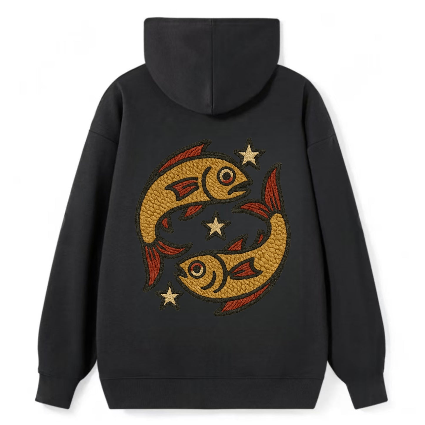 Pisces Fish - Classic Pullover Hoodie - Black