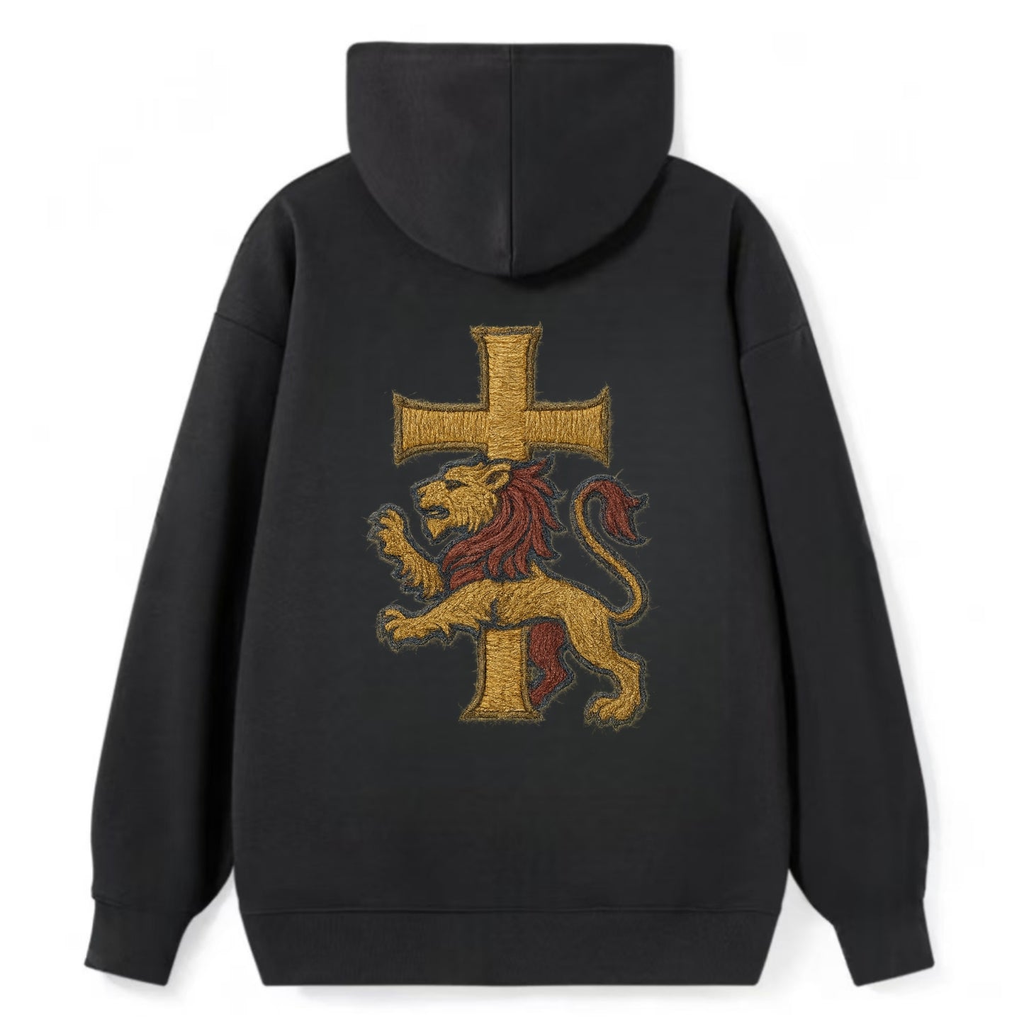 Lion and Cross - Classic Pullover Hoodie - Black