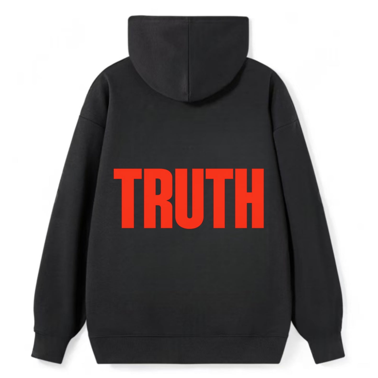 Bold typography design - "TRUTH" - honesty, reality - Classic Pullover Hoodie - Black
