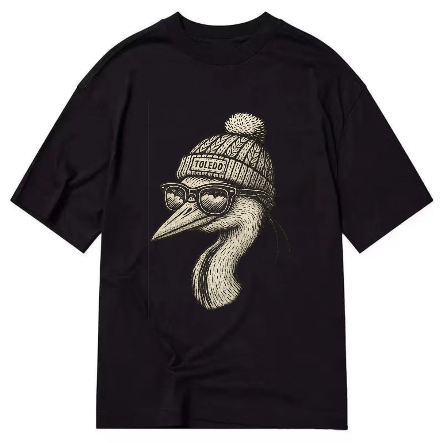Toledo Great Blue Heron wearing Toledo b - Classic T-shirt - Black