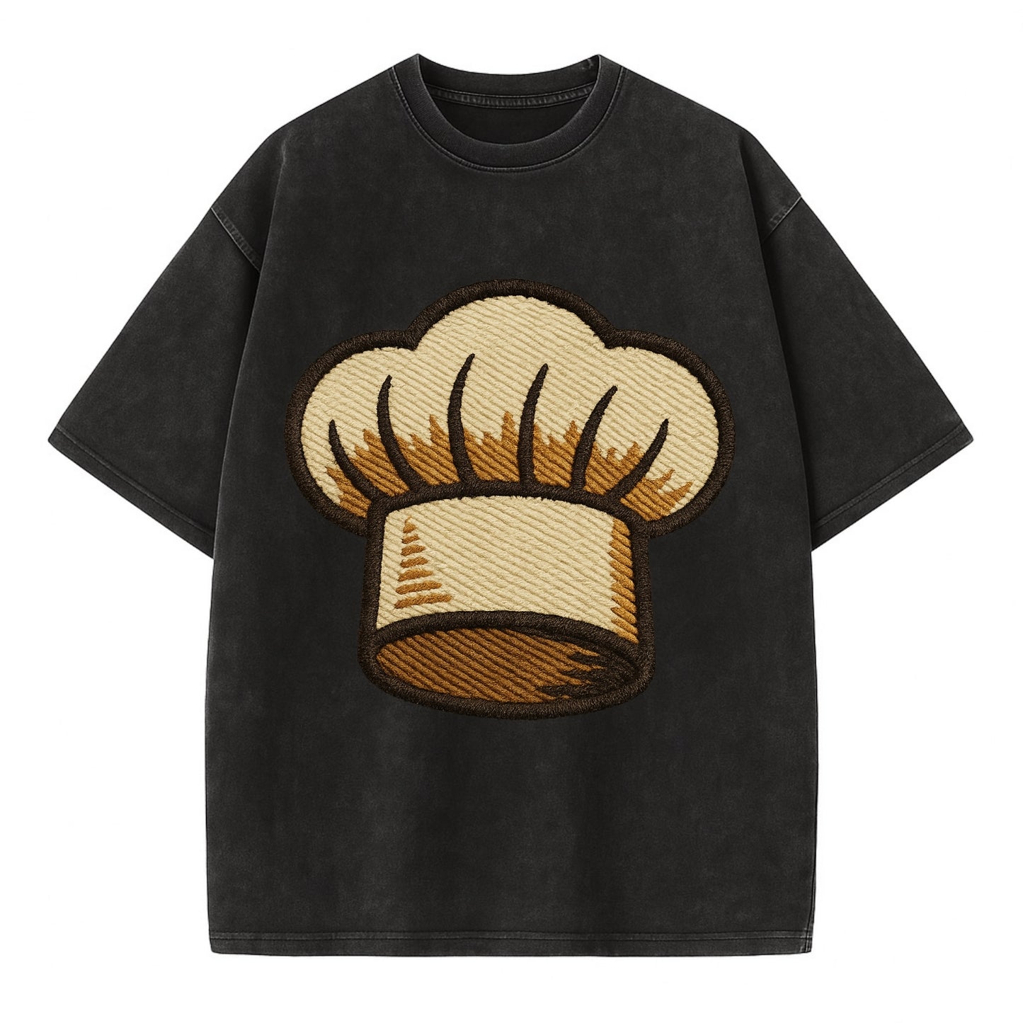 Chef Hat - Vintage T-shirt - Black