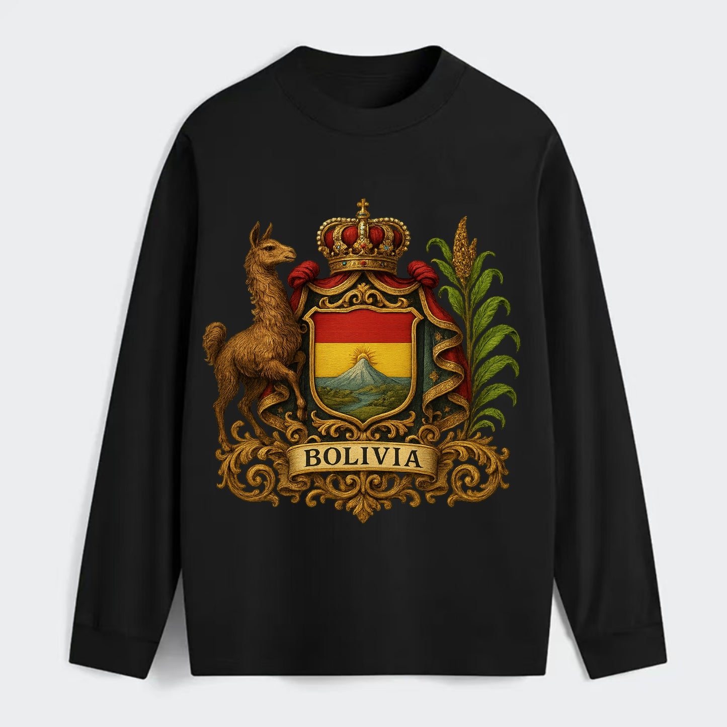 Bolivia Royal Logo - Classic Long Sleeve Shirt - Black