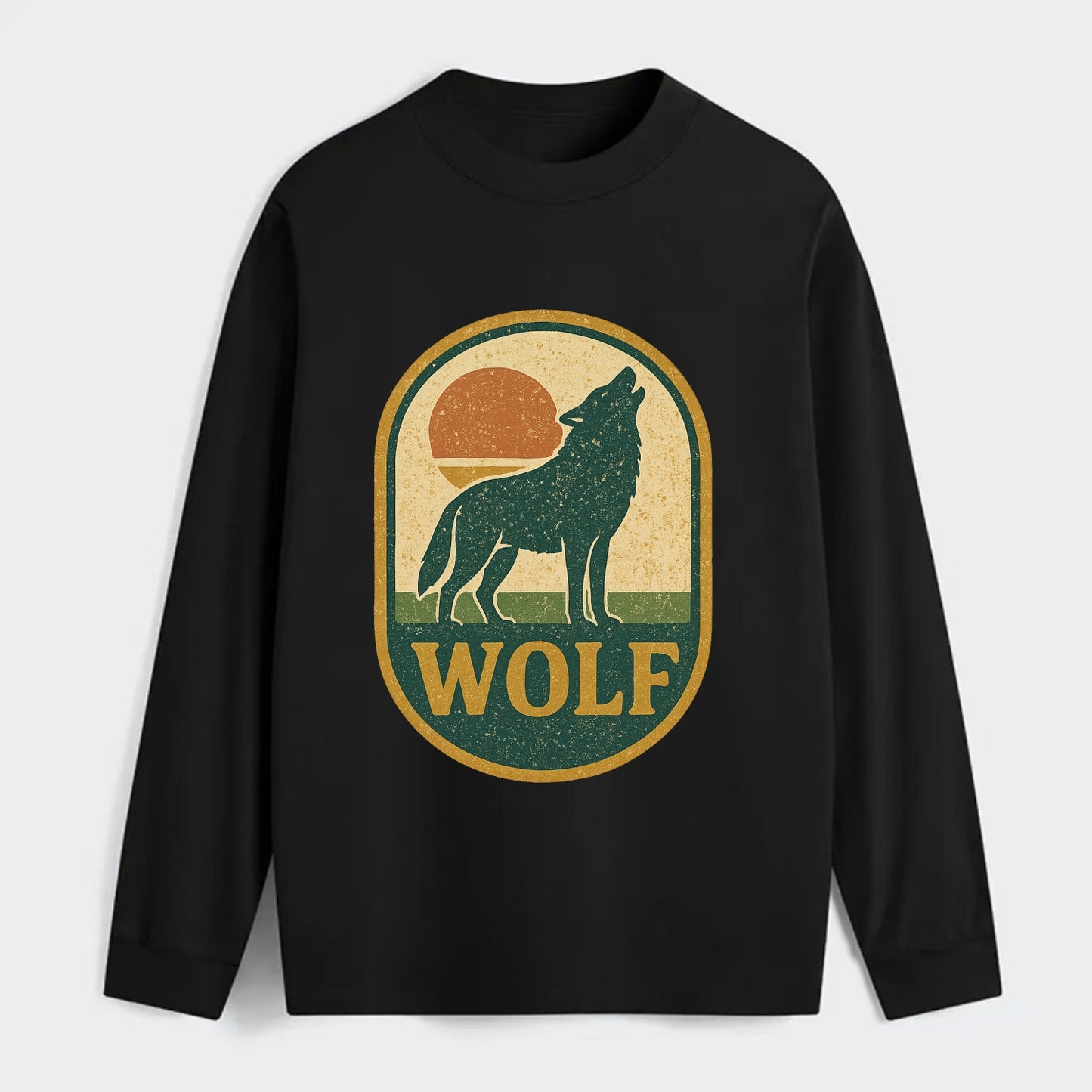 Carbon Fiber Wolf - Classic Long Sleeve Shirt - Black
