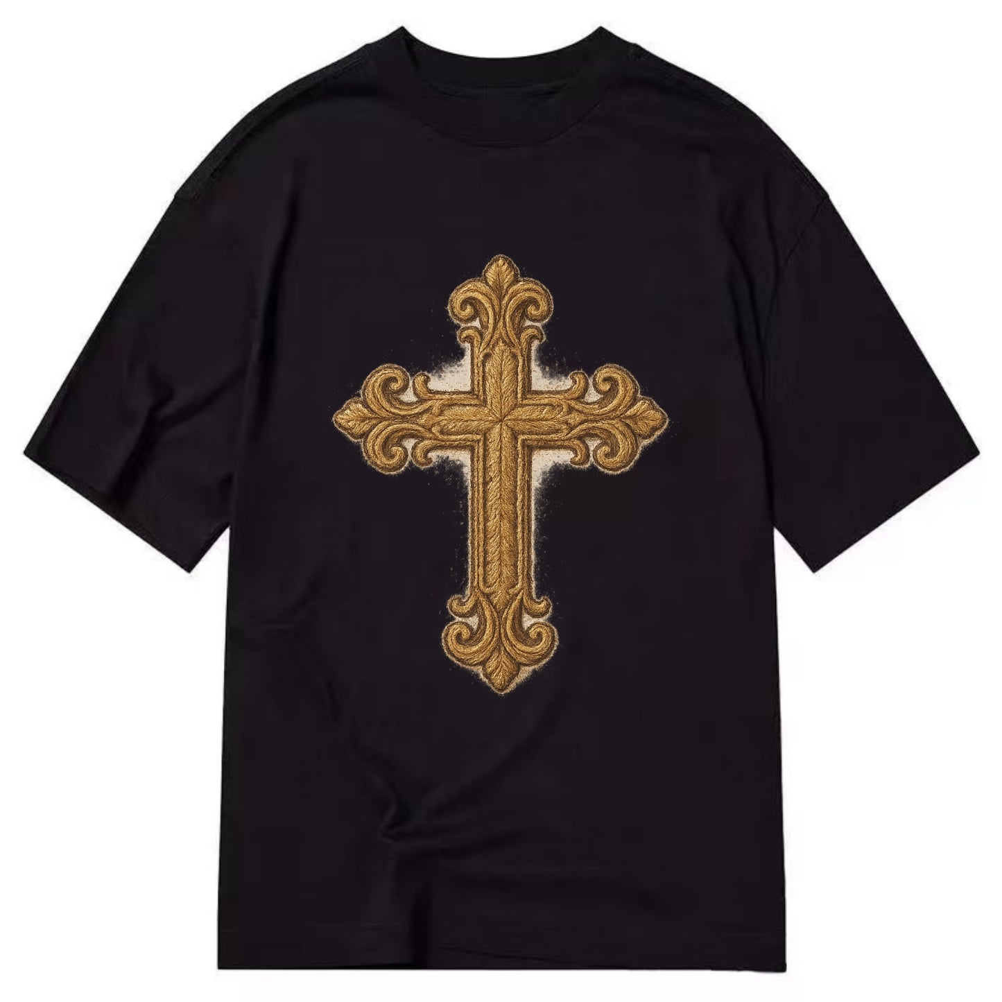 Baroque Cross - Classic T-shirt - Black