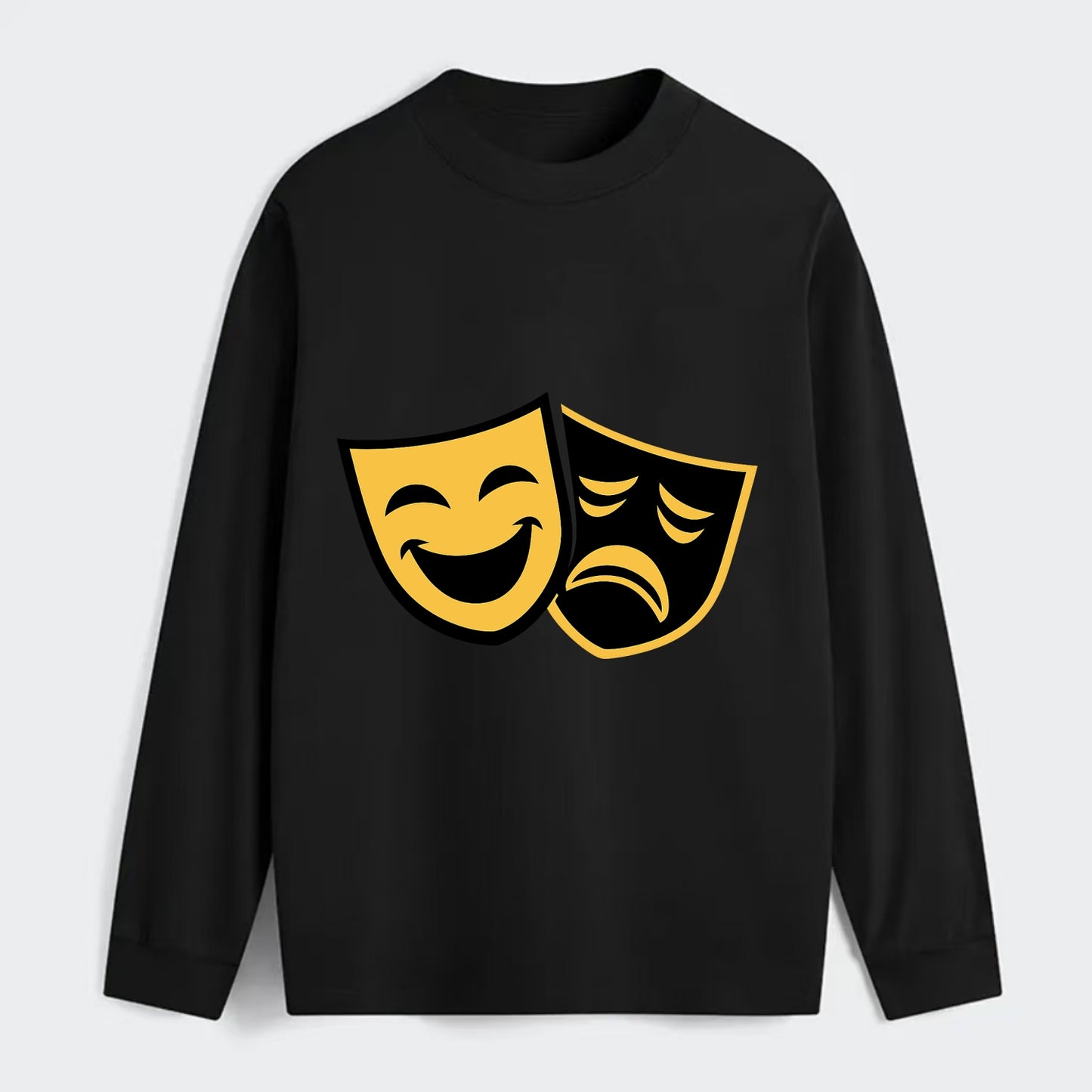 Golden Duality of Theater - Classic Long Sleeve Shirt - Black