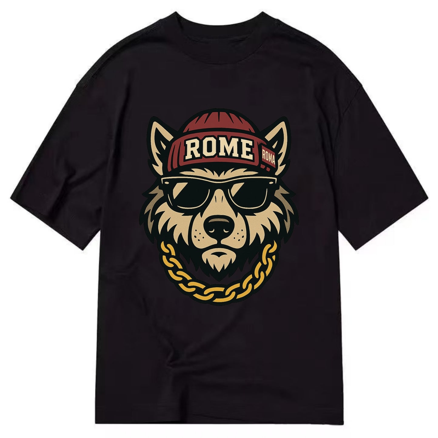 Rome Wolf - Classic T-shirt - Black
